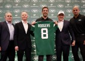 Rodgers llega esta temporada a los Jets y ya es la camiseta más vendida.
