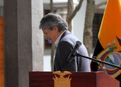 Expectativa. El presidente Lasso hizo el anuncio acompañado de su familia y del gabinete de ministros.