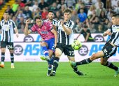 Udine (Italy), 04/06/2023.- Juventus"s Federico Chiesa (L) scores the 0-1 goal during the Italian Serie A soccer match between Udinese Calcio and Juventus FC in Udine, Italy, 04 June 2023. (Italia) EFE/EPA/ETTORE GRIFFONI