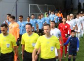 AMDEP3681. LA PLATA (ARGENTINA), 08/06/2023.- Jugadores de Uruguay e Israel ingresan al campo hoy, en un partido de las semifinales de la Copa Mundial de Fútbol sub-20 entre Uruguay e Israel en el estadio Diego Armando Maradona en La Plata (Argentina). EFE/ Juan Ignacio Roncoroni