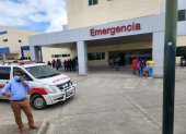 Resguardo. La seguridad en el hospital Delfina Concha, en el sur de Esmeraldas, fue reforzada con uniformados.