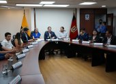 Rueda de prensa del Consejo Metropolitano de Quito sobre proceso de fiscalización del metro de Quito.