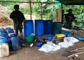 El Ejército Nacional halló y destruyó tres pequeñas superficies empleadas para el procesamiento de alcaloides