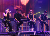 Los integrantes de CNCO en su último concierto en Guayaquil.