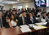 Acción. El titular de la Judicatura durante la audiencia en el Complejo.