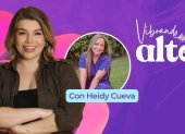 Heidy Cueva en un episodio de Vibrando Alto.