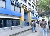 Quito. Ayer, en Flagrancia se reforzó la seguridad con más agentes.