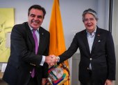 Guillermo Lasso conversó con Margaritis Schinas, vicepresidente de la Comisión Europea.