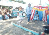 Los niños participaron en varias actividades recreativas.