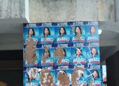 Personal Municipal quitó las pancartas de la candidata presidencial