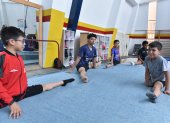Los pequeños gimnastas siguen entrenando con la mira en poder competir el Campeonato Sudamericano que se llevará a cabo en Argentina a fin de agosto.