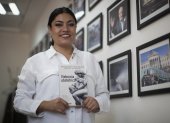 La asesora de maternidad y coautora del libro "Violencia Obstétrica", Berenice Reye, en la Ciudad de México.
