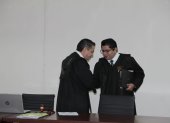 Diligencia. Miembros del Tribunal de la Corte Nacional de Justicia que acogió el pedido de Peter Calo.