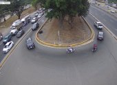 El flujo vehicular con sentido al peaje también se caotizó.