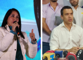 Luisa González y Daniel Noboa.