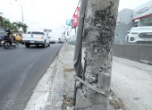 La estructura en mal estado se encuentran en el kilómetro 2,5 de la avenida Carlos Julio Arosemena.