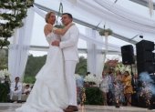 Durante su boda en Olón.