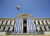 Vista del Palacio Nacional, el 6 de septiembre de 2023 en San Salvador.