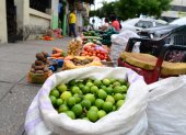 Mercado. En el exterior del mercado ubicado por la calle Pedro Pablo Gómez dan 12 limones por 1 dólar.