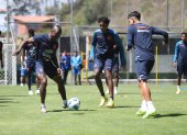 Último entrenamiento de la Selección Ecuatoriana previo al juego que sostendrá contra Uruguay