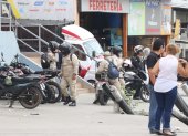 Guayaquil. Tras el ataque contra uno de sus guardias, la seguridad se reforzó en el supermercado.