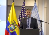 Postura. Darby Parliament ratificó el apoyo de EE.UU. al Ecuador y el resto de países de la región.