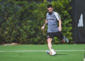 El astro argentino Lionel Messi entrenó con normalidad con el Inter Miami.