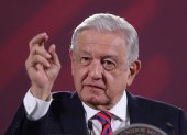 El presidente de México, Andrés Manuel López Obrador, durante una conferencia de prensa.