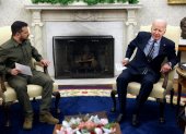 El presidente estadounidense Joe Biden mantuvo una reunión con su homólogo ucraniano Volodímir Zelenski, en la Oficina Oval de la Casa Blanca.