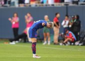 Rapinoe recorrió la cancha luego de jugar 53 minutos ante Sudáfrica.