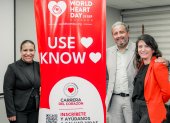 Presentación. El presidente de la Sociedad Ecuatoriana de Cardiología, Bolívar Sáenz, durante el anuncio de la carrera.