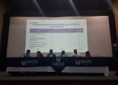 Los consejeros del organismo de aseguramiento de la calidad de la educación superior, este martes 3 de octubre de 2023, durante la presentación del modelo que será alicado en 2026.