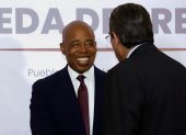 El alcalde de la ciudad de Nueva York, Eric Adams, en su visita en México.