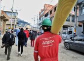 Obras en de la Alcaldía de Soacha, un municipio de Colombia que sortea al crimen organizado.
