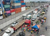 Trinipuerto. Un grupo de transportistas de carga pesada realizó un plantón ayer, jueves 12 de octubre de 2023, por la inseguridad.