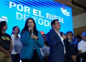 Luisa González obtuvo el 48% de los votos en las elecciones y, de inmediato, reconoció el triunfo de Noboa.