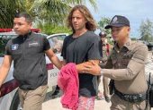 El ciudadano español Daniel Sancho cuando fue detenido por la policía de Tailandia.