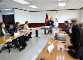 Cita. La reunión de la Fiscal General y los representantes de la ONU tuvieron una reunión protocolar en Quito.