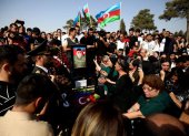 Funeral de un soldado de Azerbaiyán en el conflicto con Armenia