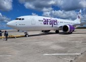 Transporte.- Uno de los aviones de la empresa Arajet.