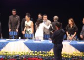 El presidente de Ecuador y su vicepresidenta reciben sus credenciales por parte del CNE.