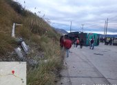 Un autobús se accidentó contra una camioneta