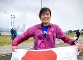 La japonesa Miho Nakata y su festejo tras coronarse como campeona.