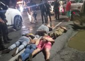 La banda fue detenida y los uniformados sometieron sus integrantes.