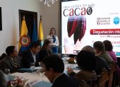 Evento. La charla en la Embajada de Colombia en la ciudad de Quito.