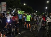 Ciclistas protestaban en la Kennedy