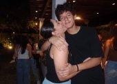 Polly Andrade con su novio