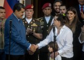 El presidente Nicolás Maduro recibe al empresario colombiano Alex Saab, en el Palacio de Miraflores en Caracas (Venezuela).
