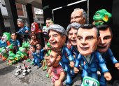 Se han realizado monigotes de las figuras de la política.