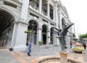 Institución. Fachada del Palacio Municipal, ubicado en el centro de Guayaquil. La actual administración es liderada por el alcalde Aquiles Álvarez.